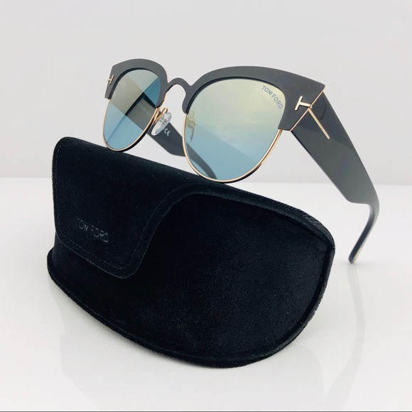 New TOM FORD Alexandra Black Cat Eye Sunglasses - Picture 3 of 16